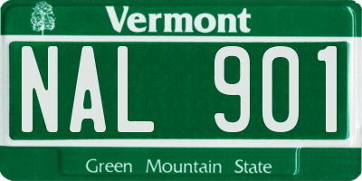 VT license plate NAL901