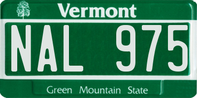 VT license plate NAL975