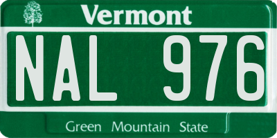 VT license plate NAL976