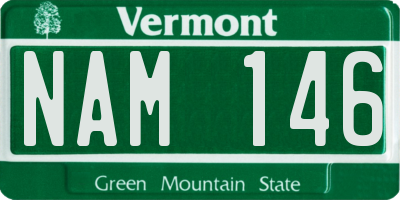 VT license plate NAM146