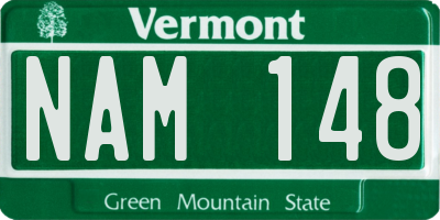 VT license plate NAM148