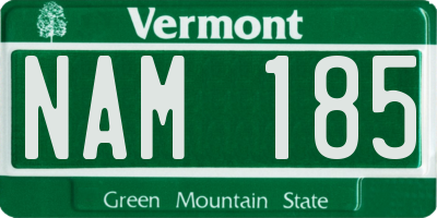 VT license plate NAM185