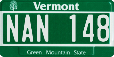 VT license plate NAN148
