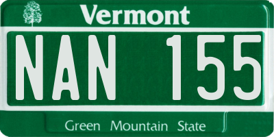 VT license plate NAN155