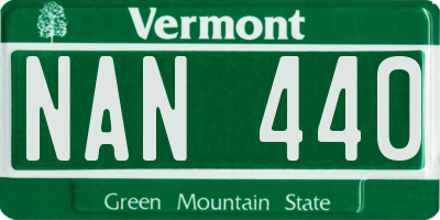 VT license plate NAN440