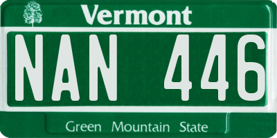 VT license plate NAN446