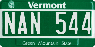 VT license plate NAN544