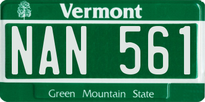 VT license plate NAN561