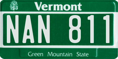 VT license plate NAN811