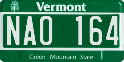 VT license plate NAO164