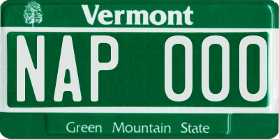 VT license plate NAP000
