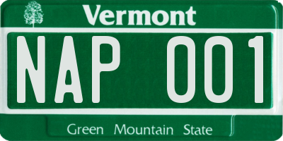 VT license plate NAP001