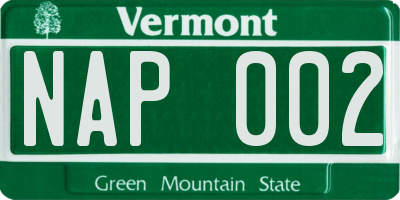VT license plate NAP002