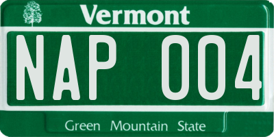 VT license plate NAP004