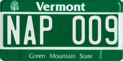 VT license plate NAP009