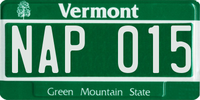 VT license plate NAP015