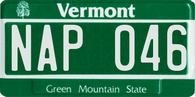 VT license plate NAP046