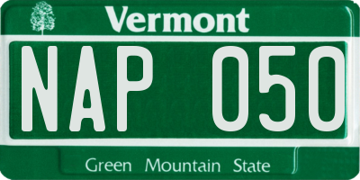 VT license plate NAP050