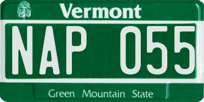VT license plate NAP055
