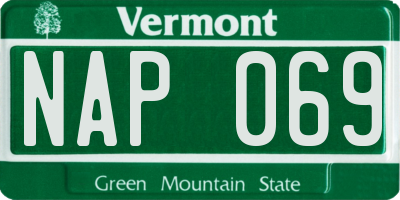 VT license plate NAP069