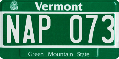 VT license plate NAP073