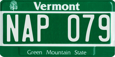VT license plate NAP079