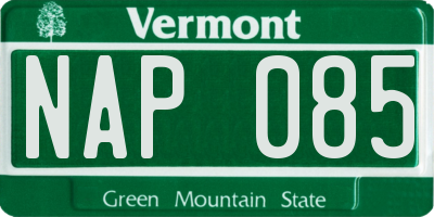 VT license plate NAP085