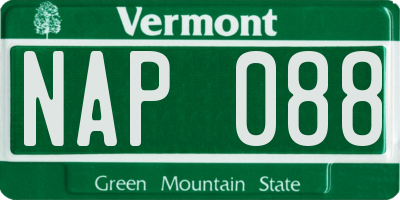 VT license plate NAP088