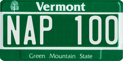 VT license plate NAP100