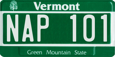 VT license plate NAP101