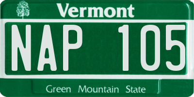 VT license plate NAP105