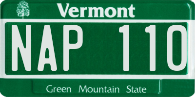 VT license plate NAP110