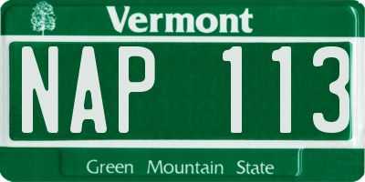 VT license plate NAP113