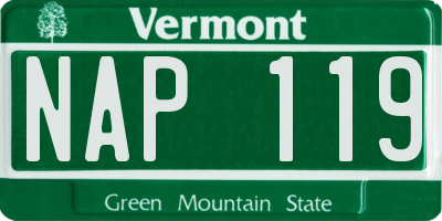VT license plate NAP119