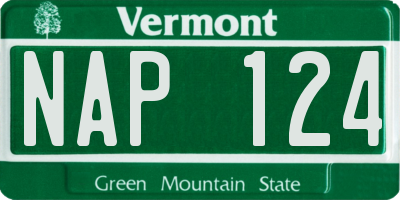 VT license plate NAP124
