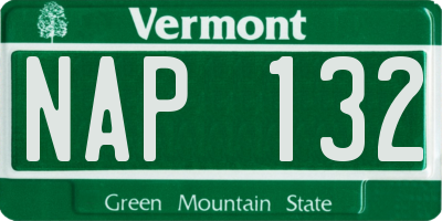 VT license plate NAP132