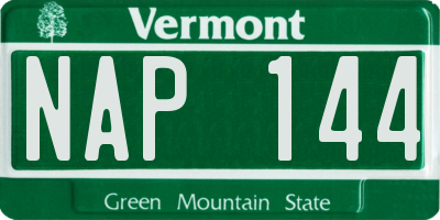 VT license plate NAP144