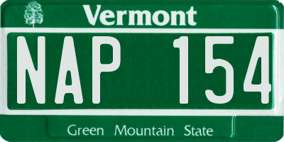 VT license plate NAP154