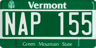 VT license plate NAP155
