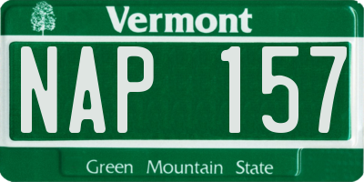 VT license plate NAP157