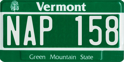 VT license plate NAP158
