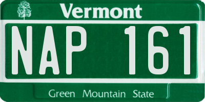 VT license plate NAP161
