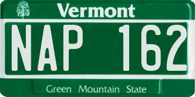 VT license plate NAP162