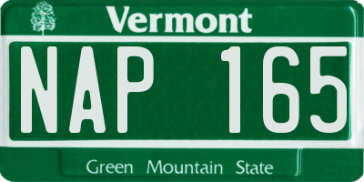 VT license plate NAP165