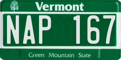VT license plate NAP167