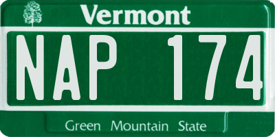 VT license plate NAP174