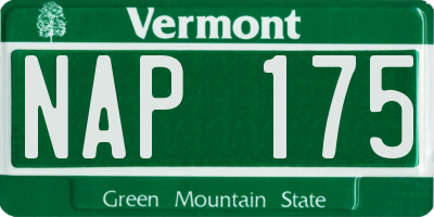 VT license plate NAP175