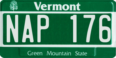 VT license plate NAP176