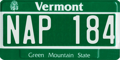 VT license plate NAP184