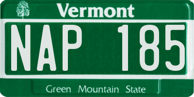 VT license plate NAP185